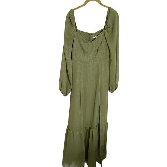 Bar III Olive Long Sleeve Dress - Picture 1 of 5